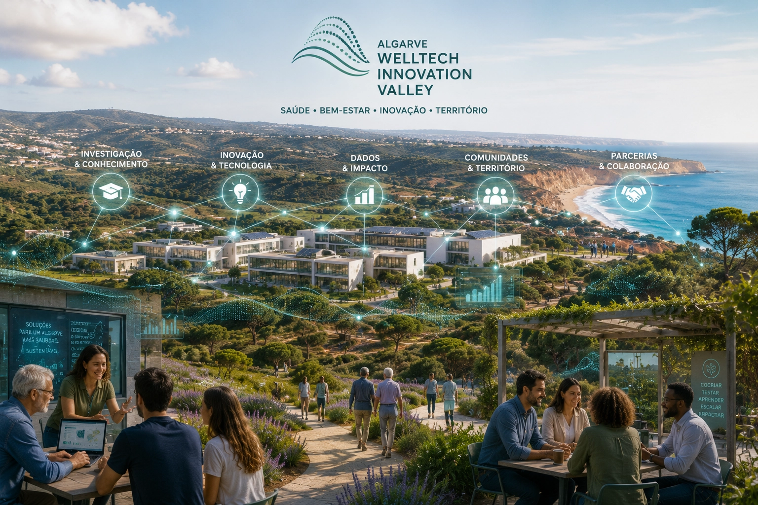 Conceito visual Algarve WellTech Innovation Valley